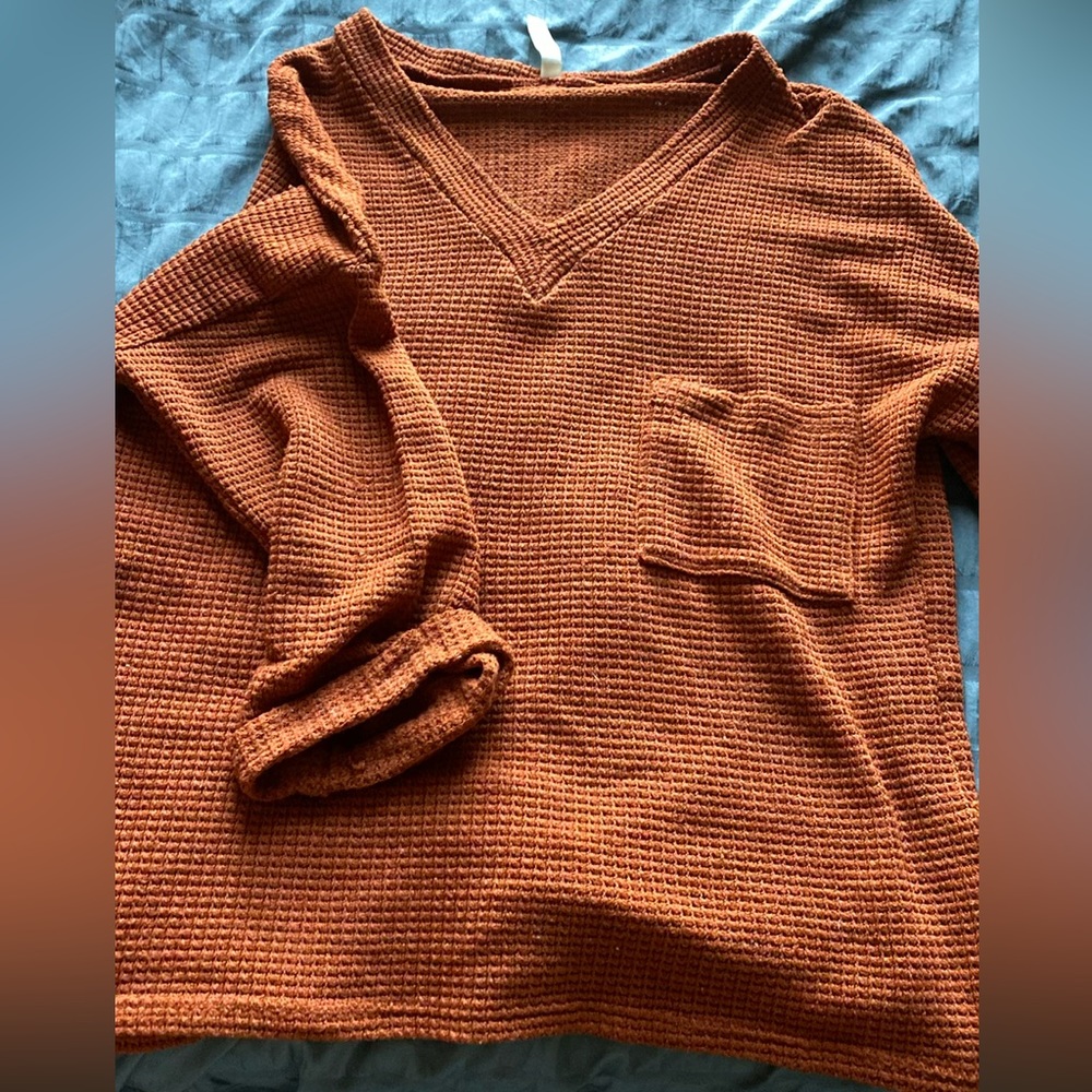 Terracotta lightweight sweater